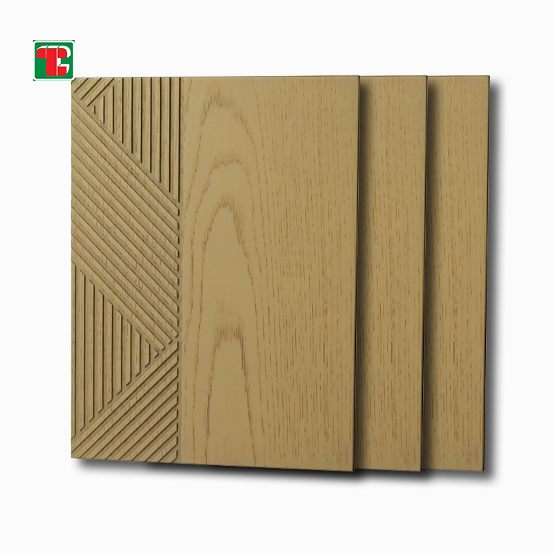 Geometric Line Groove 3D wood wall panel decorative wood panel