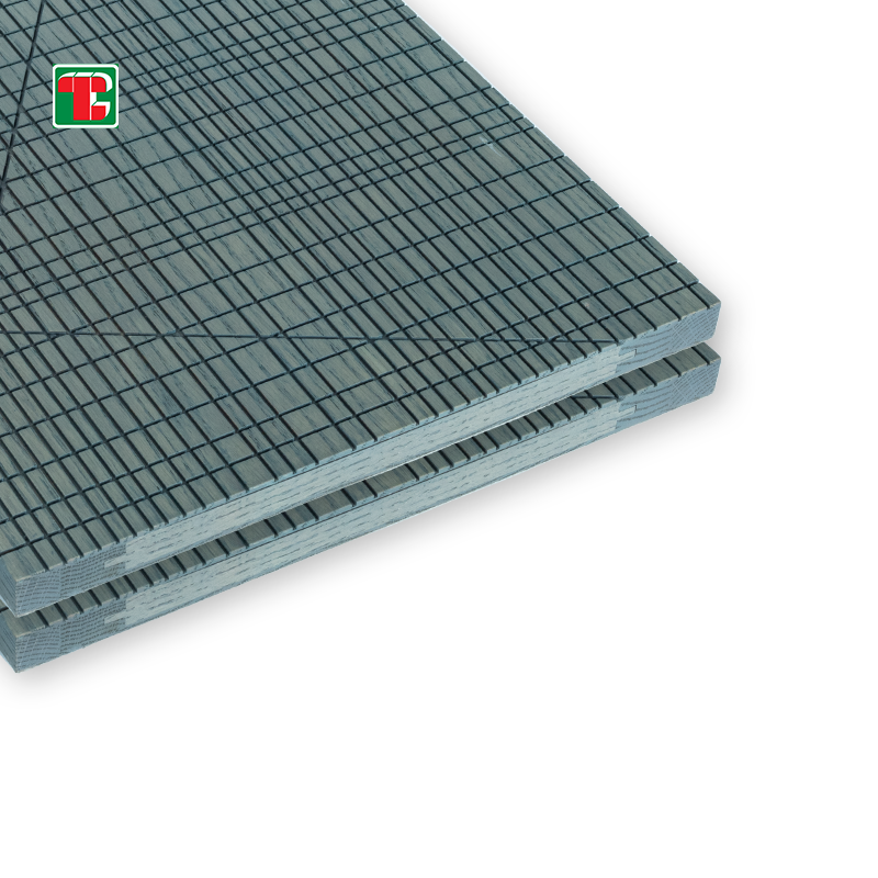 Grey Geometric Grid 3D wood wall panel decorative wood panel